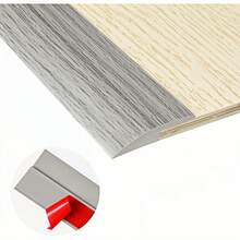 Striscia di transizione per pavimenti in PVC autoadesiva resistente, 1 pezzo, effetto venatura del legno, per moquette e pavimenti duri, bordi flessibili per moquette, pavimenti in laminato e battiscopa in vinile, 39,37 pollici