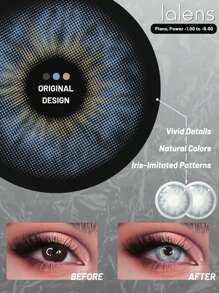 Lentes de Contacto de Colores Pro Fashion Lalens de 3 Tonos Azules, Diámetro 14.20mm, Agrandadores Diarios de Maquillaje, Lentes de Color Avellana, Pupilas Grises, Lentes de Contacto Suaves de Gris para Cosmética Nupcial, Contenido de Agua 38%, Curva de Base 8.6mm, Lentes de Agrandamiento Natural de Ojos Marrones para Ojos Oscuros, Pequeños Lentes de Contacto de Color para Ojos Oscuros