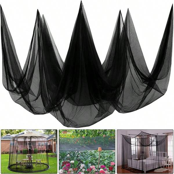 Multi-Functional Indoor & Outdoor Foldable Mosquito Net - Durable Polyester, Design For Courtyard, Garden, Pavilion, Terrace, And Camping - Perfect DIY Window Decoration For All Seasons