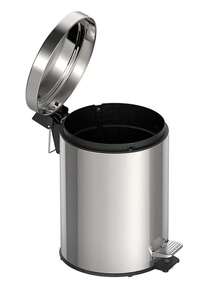 BASURERO DE ACERO INOXIDABLE TRAMONTINA CON PEDAL 5L CON BALDE INTERNO, MANIJA DE TRANSPORTE Y VENTONSA EN LA BASE - Gris - Ver 2