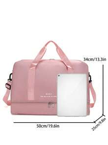 Large Capacity Overnight Travel Bag, Gym Sports Yoga Tote, Wet And Dry Separate Weekend Handbag With Shoe Compartment, Casual Shoulder Bag For Business, Vacation, Outdoor, Skiing, Fitness, Labor Protection And Delivery Bag For School School Accessories School Stuff