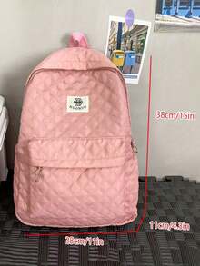 Sac à dos décontracté pour femmes, style coréen, convenant aux étudiantes, décoré d'un nœud brodé, idéal pour les trajets étudiants, minimaliste et polyvalent, grande capacité, peut être utilisé comme sac de cours, sac à dos mignon avec nœud, fournitures scolaires, cartable, sac de rentrée scolaire, sac d'écolier, grand sac à dos, léger, convenant aux adolescentes, femmes, étudiantes, choix parfait pour la rentrée scolaire, le premier jour d'école, le collège, le lycée - Multicolore - Voir 16
