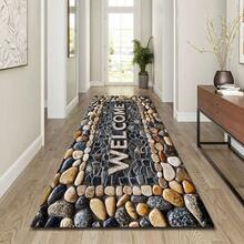 1 tấm thảm chùi chân họa tiết đá - Chống trượt, thích hợp cho trong nhà/ngoài trời, thấm hút và chống bụi bẩn, dùng cho phòng ngủ, phòng tắm, nhà bếp, lối vào - Có thể giặt bằng máy trang trí nhà cửa - HQQDD033 - Xem 18