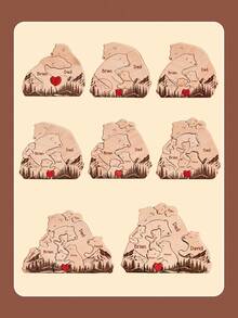 1 件定制木制熊，带有名字，个性化木制，带有 2-9 个名字，雕刻木制熊家庭拼图，礼品盒中的动物雕像，非常适合周年纪念日，家居装饰装饰品以及送给妈妈、爸爸的生日礼物，乔迁贺礼