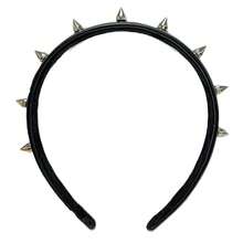 Women Leather Headband Steampunk Spiked Headband Gothic Hairband (F Black)Halloween - S Black - View 7