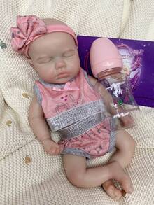 1个13英寸Loulou男孩/女孩全身柔软硅胶重生娃娃，张着嘴巴和舌头，可水洗，符合人体解剖结构，是理想的礼物和收藏品。 - 彩色 - 查看 14