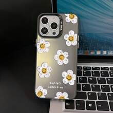 Funda de Teléfono con Patrón de Flores Felices y Lindas Adecuada para 16 15 14 13 12 11 Pro X XR XSMAX 8 Plus Cubierta Trasera Mate a Prueba de Golpes - Colores mixtos - Ver 7
