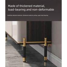 4 Pcs Of New Furniture Legs, Metal Furniture Support Legs, New Bathroom Cabinet Legs, Metal Luxury Gold And Black Furniture Legs, Cabinet Legs, Replaceable Coffee Table Legs, Cabinet Support Legs, Heavy-Duty Furniture Support Legs. Round Shape Suitable For Tables, Sofas, Coffee Tables, Bookshelves, And Coffee Tables.