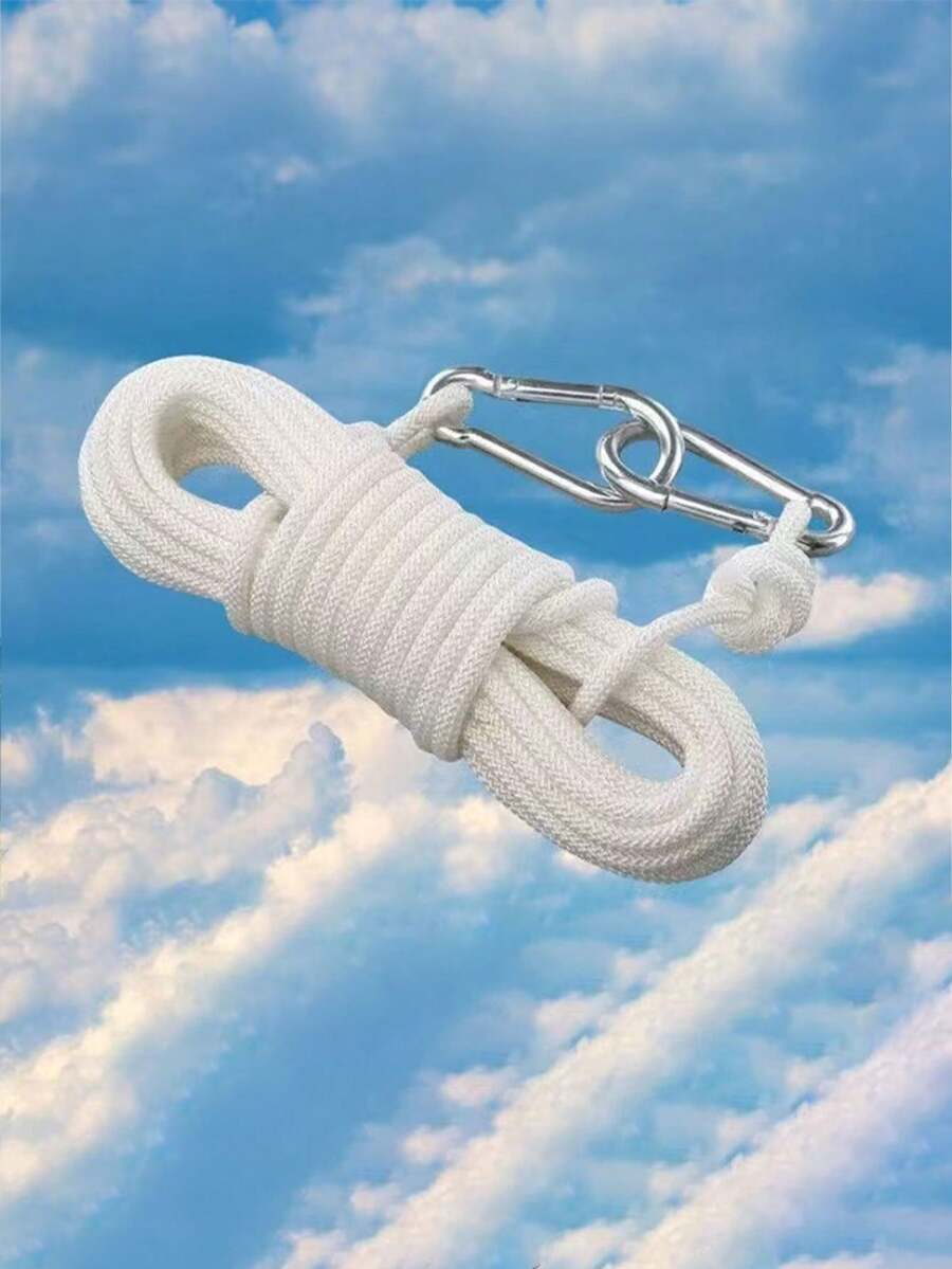 1根10米/32.8英尺户外加厚尼龙绳，带扣环，多功能耐用，适用于晾晒衣物，可用于露营、登山、花园、露台、阳台、应急包、徒步旅行、探险、海滩野餐、洗衣晾晒等各种场合。耐候性强，结实耐用，不易打结，安装快捷，用途广泛，是晾衣绳、户外装备和家居用品的理想之选。 - 尼龍繩 - 查看 1