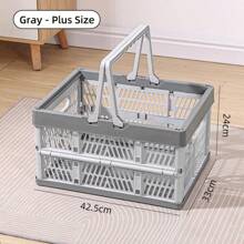 1 pieza Cesta de picnic plegable para exteriores, caja organizadora. Cesta plegable y apilable con contenedores de plástico para picnics. Gran capacidad como cesta de compras para supermercado, tienda minorista, camping.