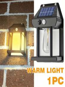 1 Peça Luz de Parede Externa Solar com Sensor de Movimento, 3 Modos, Luzes de Parede Decorativas Adequadas para Pátios