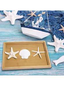 9/15Pcs Starfish Decor, Small Starfish For Crafts, Tiny Sea Shells For Crafting, Scallop Clam Shells For DIY Ocean Themed Party,Wedding, Party - Multicolor - View 7