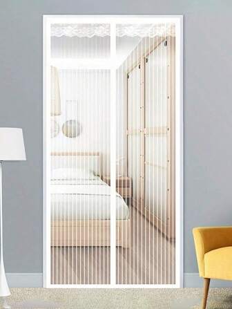 Magnetische hordeur, magnetische sluiting voor hordeur - houdt insecten buiten en laat wind binnen, robuust gaas - geschikt voor huisdieren en kinderen, geschikt voor voordeuren, schuifdeuren