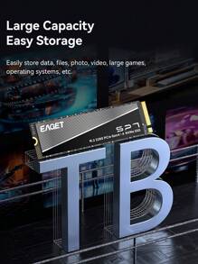 1TB/2TB/4TB SSD M.2 2280 PCIe Gen 4x4 NVMe con velocidad de hasta 7400MB/S, unidad de estado sólido interna de alto rendimiento y transferencia de datos ultra rápida para PC, portátil y juegos