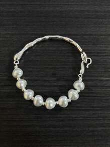 1 Pulsera elegante y exclusiva de perlas falsas vintage para mujer, regalo ideal para el día a día, vacaciones, festivales de música, aniversario, pareja o ella