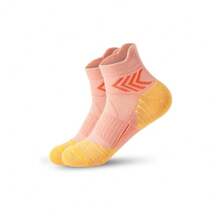 1 par de calcetines tobillos para correr para mujeres y hombres, calcetines cortos acolchados de algodón para entrenamiento, calcetines con malla y fondo acolchado UNISEX