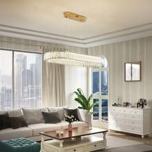 Gold Chandelier Modern Chandelier Light Fixture For Dining Room Chandeliers Ceiling Hanging Living Room Oval Small Chandelier Contemporary Island Kitchen Luxury 3-Way Dimmable L31inch - 金色 - 查看 7