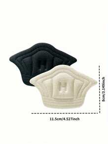 4pcs Anti-Friction Sport Shoe Insoles - Nylon Foot Protector Pads With Adhesive Backing, Provide Comfort And Support, In Beige And Black Colors, Enhanced Shoe Comfort | Ergonomic Shoe Inserts | Heel Cushion Inserts, Shoe Accessories