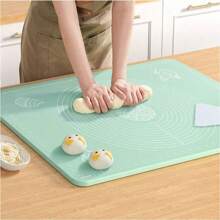 2 pezzi/1 pezzo Tappetino da forno in silicone di grandi dimensioni da 70 cm, 65 cm, 50 cm con cerchi per la dimensione della torta, resistente al calore, antiaderente per infornare, cuocere pancake e pizza, impastare la pasta, tappetino da cucina per pasticceria, essenziale domestico igienico e pratico