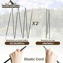 Tent Poles Replacement Compatible With Coleman 2 Person Sundome Camping Tent PreAssembled Replacement Poles For Coleman Easy To Install Lightweight Fiberglass 3 Pack SH PO - as pic - View 2