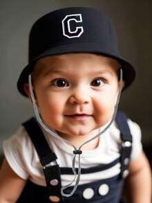 1 buah Topi Ember Bayi Baru Lahir dan Balita dengan Tali Serut, Pinggiran yang Dapat Diatur, Topi Kasual Pelindung Matahari untuk Aktivitas Luar Ruangan, Cocok untuk Anak Laki-laki & Perempuan, Cocok untuk Musim Semi, Musim Gugur, Aktivitas Luar Ruangan, Perjalanan, Pantai, Memancing - Hitam - View 4
