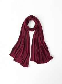 1 pièce Hijab de couleur unie avec ensemble de couvre-chef assorti pour femmes, style simple, mode et polyvalent, foulard de protection solaire avec doublure