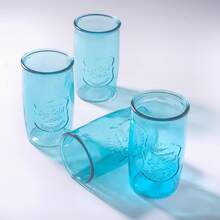 Glaver's Drinking Glasses – Set Of 4 Authentic Mason Vintage Glassware – Clear Glass Tumblers For Cocktails, Water, Juice – Embossed Vintage Drinking Glasses (Highball 18 Oz 7983) - 藍色 - 查看 7