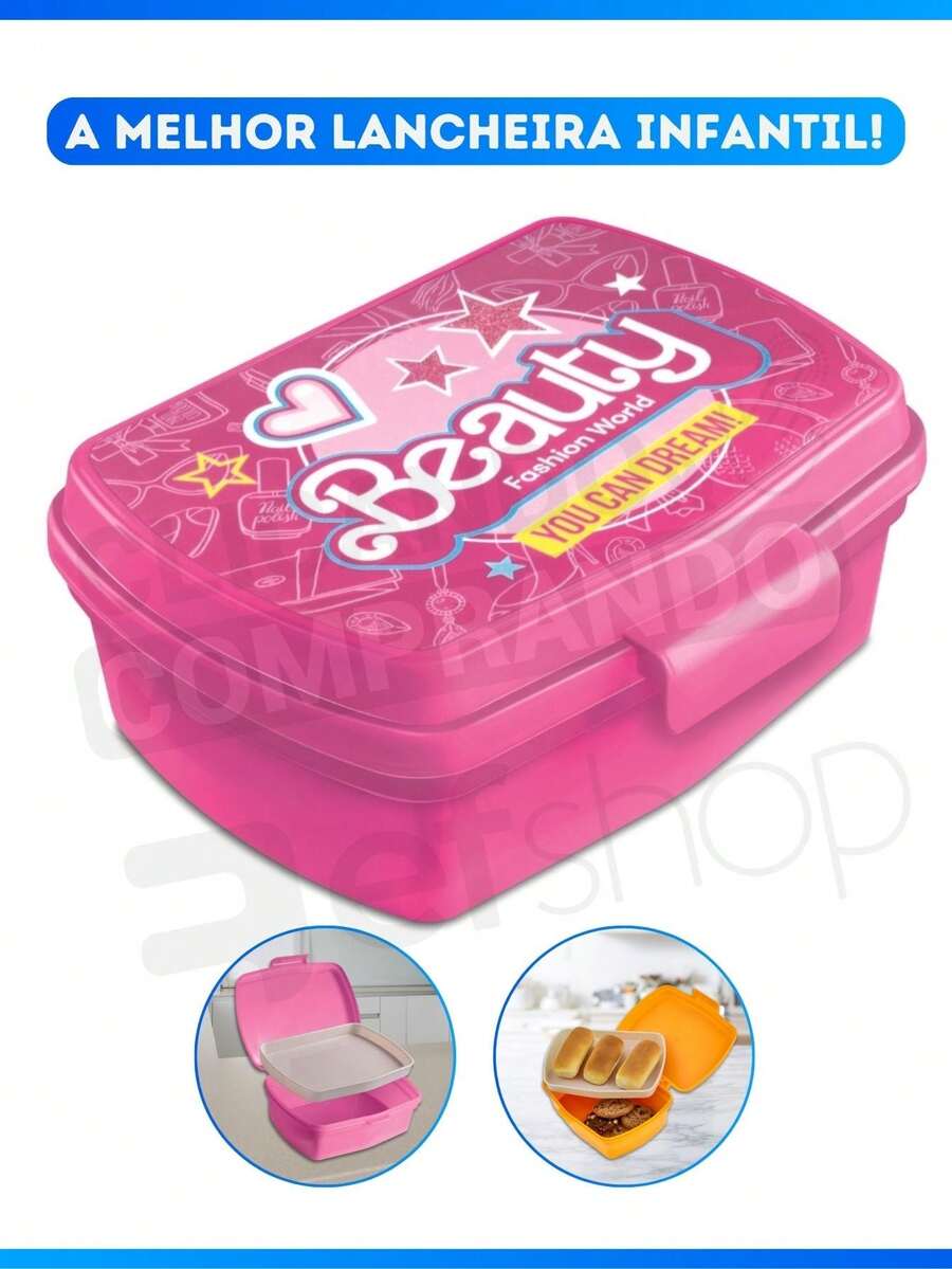 Plastic School Lunch Box For Children With Dividers And Locks - Beauty - View 1