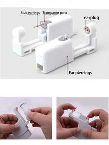 1-24pcs Disposable Sterile Ear Piercing Kit, Cartilage Tragus Helix Piercing Gun No Pain Piercer Tool Machine Set Stud Lewelr