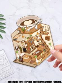 1 Gói "Latte Meow" Chủ Đề Thế Giới Thu Nhỏ Quyến Rũ 3D Cảnh Quan Cảnh Quan Miếng Dán Trong Suốt Tự Làm Thích Hợp Làm Quà Tặng Ngày Lễ Trang Trí Phòng Tự Làm Miếng Dán Thời Gian Giải Trí Bộ Sưu Tập Lựa Chọn Để Giết Thời Gian Đồ Dùng Học Tập Thời Gian Vui Vẻ, Quay Lại Trường Học - Nhiều màu - Xem 6
