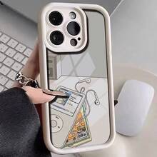 Vintage IPod With Head Phones And Book Phone Case For IPhone 16 Pro Max/16 Plus/16 Pro/16/15/14/13/12/11, Unisex, Scratch Resistant TPU, Full Body Ultra Thin, Shockproof With Camera Guard - Burgundy - View 4