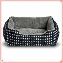 Small Dog Or Cat Bed, Black 19" X 15"