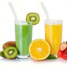 2/4/8pcs Glass Straws With Cleaning Brush, Suitable For Cold/Hot Drinks, Juice, Milk, Family Gatherings, Holiday Gifts - Clear - View 2