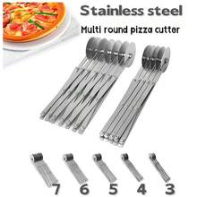 5-Wheel Cake Cutter, Stainless Steel Pizza Slicer, Expandable Pizza Cutter Multi Circle Cake Bread Pastry Dough Roller Cutting Tool Baking Accessories - Premium Cake Cutting Machine