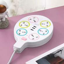 Smart Power Socket With USB Interface. Multifunction, With A 2m Long Switch And Support For High-Power Household Wiring With Multiple Holes. - US B Type Plug(110-127V) - View 6