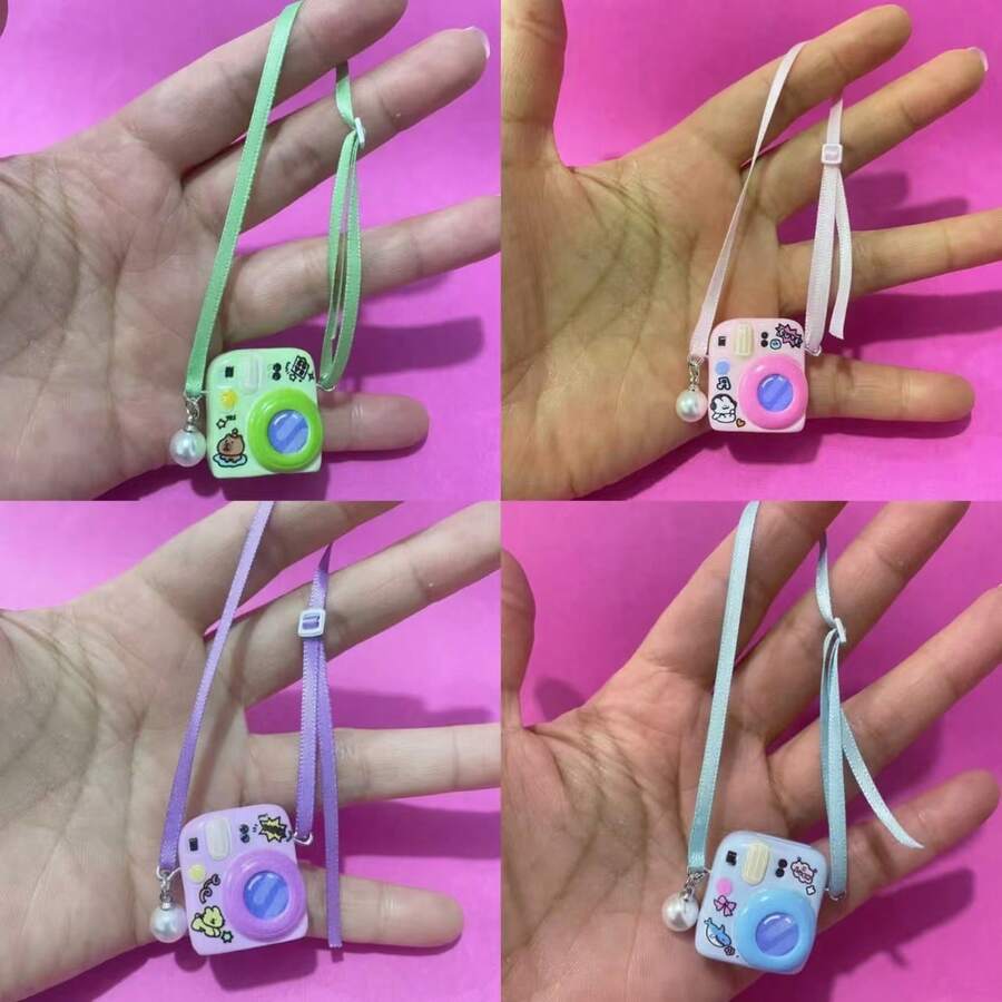 [Solo colgante] Nuevo accesorio colgante en forma de cámara mini modelo lindo de Labobo para decorar bolsos de hombro de - Multicolor - Ver 1