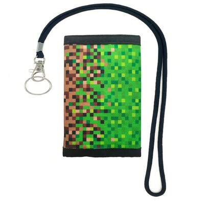 RFID Trifold Digital Wallet With Lanyard For Youngsters, Mini Coin Purse With Zipper And Front Pocket For Teenagers [Pattern Placement Is Random, There May Be Slight Color Differences Between Batches]