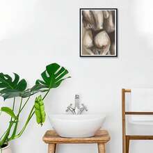 Novatique Lesbian Couple Wall Art Sexy Canvas Wall Art Abstract Naked Girl Picture Wall Decor Nude Art Framed Ready To Hang For Bathroom, 12 X 16inch - wall art-21 - View 4