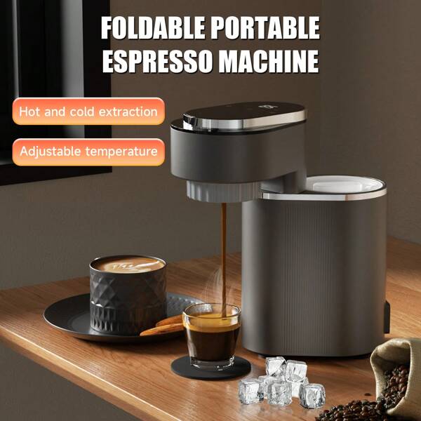 PANCERKA Tragbare Espressomaschine, faltbarer Mini-Kaffeezubereiter, tragbare Kaffee-Brühmaschine für Zuhause und Unterwegs, 9-Bar italienische Druckpumpe, kompaktes Design, einfache Aufbewahrung, ideal für kleine Räume - Studentenwohnheime/Camping/kleine Küchen, für platzsparsame Küchen-Essentials
