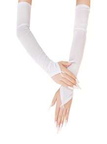 1 pièce Nouveaux gants longs en dentelle élégants, légers et respirants pour la protection solaire, mode, mariage et fête
