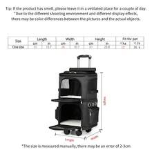 1pc Breathable Double Layer Expandable Pet Carrier Trolley Bag, Removable Wheels, Suitable For Transporting 2 Small/Medium Dogs Or Cats, For Outdoor Travel - Multicolor - View 6