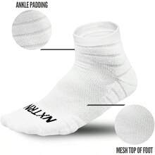 Nxtrnd Corte Bajo 3 pares de Calcetines Deportivos, Calcetines de Tobillo, Calcetines acolchados - Blanco - Ver 4