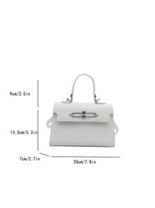 Fashionable New Solid Color Flip Metal Buckle Mini Handbag, Classic And Versatile Elegant Checkered Indentation Square Women's Shoulder Crossbody Bag, Suitable For Shopping, Wallets, Shopping, Young Women, College Students, Newcomers, And White-Collar Workers. They Are Very Suitable For Offices, Universities, Work, Business, Commuting, Outdoor Activities, Travel, And Outings