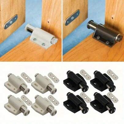 10pcs Magnetic Cabinet Door Bouncer - Magnetic Touch Latch, Push Open Cabinet Door Latches And Catches, Push Release Opener Door Magnets For Cabinets And Drawers