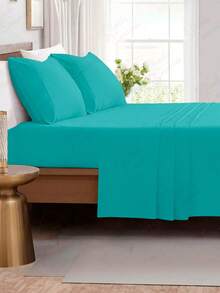Premium Percal Flex Fitted Sheet - LC - verde menta - Ver 3