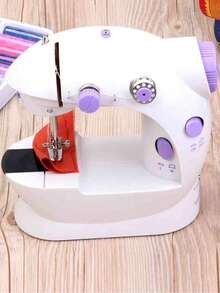 Mini Máquina de Coser Portátil Automático Eléctronico Compacta Doble Velocidades Controlar Doble de Hilos, Principiantes - Multicolor - Ver 2
