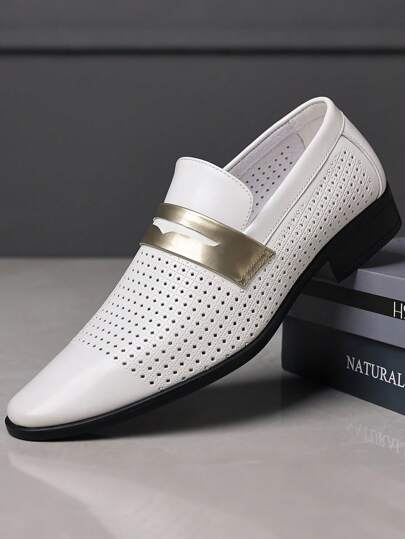 Sapatos masculinos casuais, antiderrapantes, respiráveis, elegantes e versáteis, para negócios