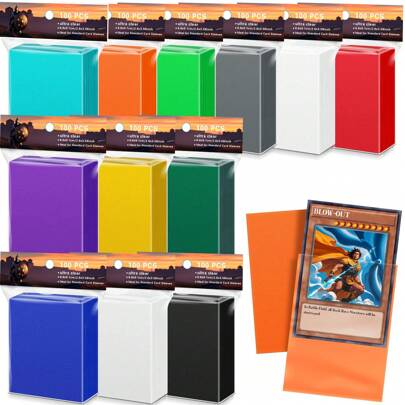 1,200 كم من أكمام البطاقات عالية الجودة ذات الملمس المطفي، المقاس القياسي 66x91 مم، مناسبة لجميع المواسم، مقاومة للخدش بدقة عالية، مناسبة لبطاقات الرياضة والكرة القدم والبطاقات الرياضية وبطاقات الألعاب والبطاقات الفوتوغرافية وبطاقات البيسبول السحرية، توفر حماية دائمة، مناسبة لأيام اللعب والمجموعات، مثالية للمجموعين والاعبين وعشاق الرياضة والمشجعين، هدية رائعة لأعياد الميلاد والفصح وعيد الهالوين والكريسماس