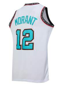 Atonmore Herren Basketball Trikot 12 Weiß mit Stickerei und Näharbeit, ärmellose Weste Lässig Sport Shirt