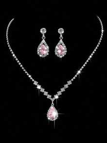 新娘首饰套装 - 项链和耳环